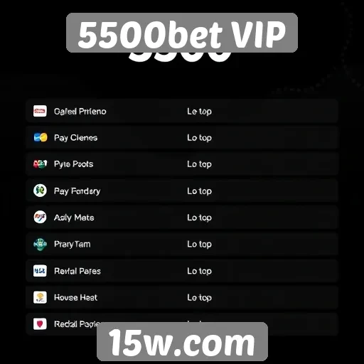 Métodos de pagamento oferecidos pelo 5500bet VIP